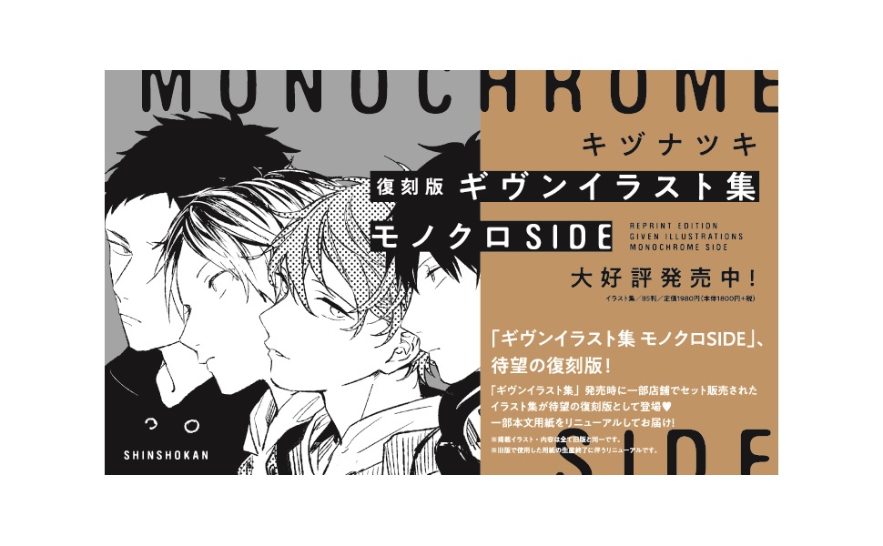ギヴン イラスト集 モノクロSIDE付き Amazon.co.jp: ギヴン イラスト集 モノクロSIDE 2冊セット